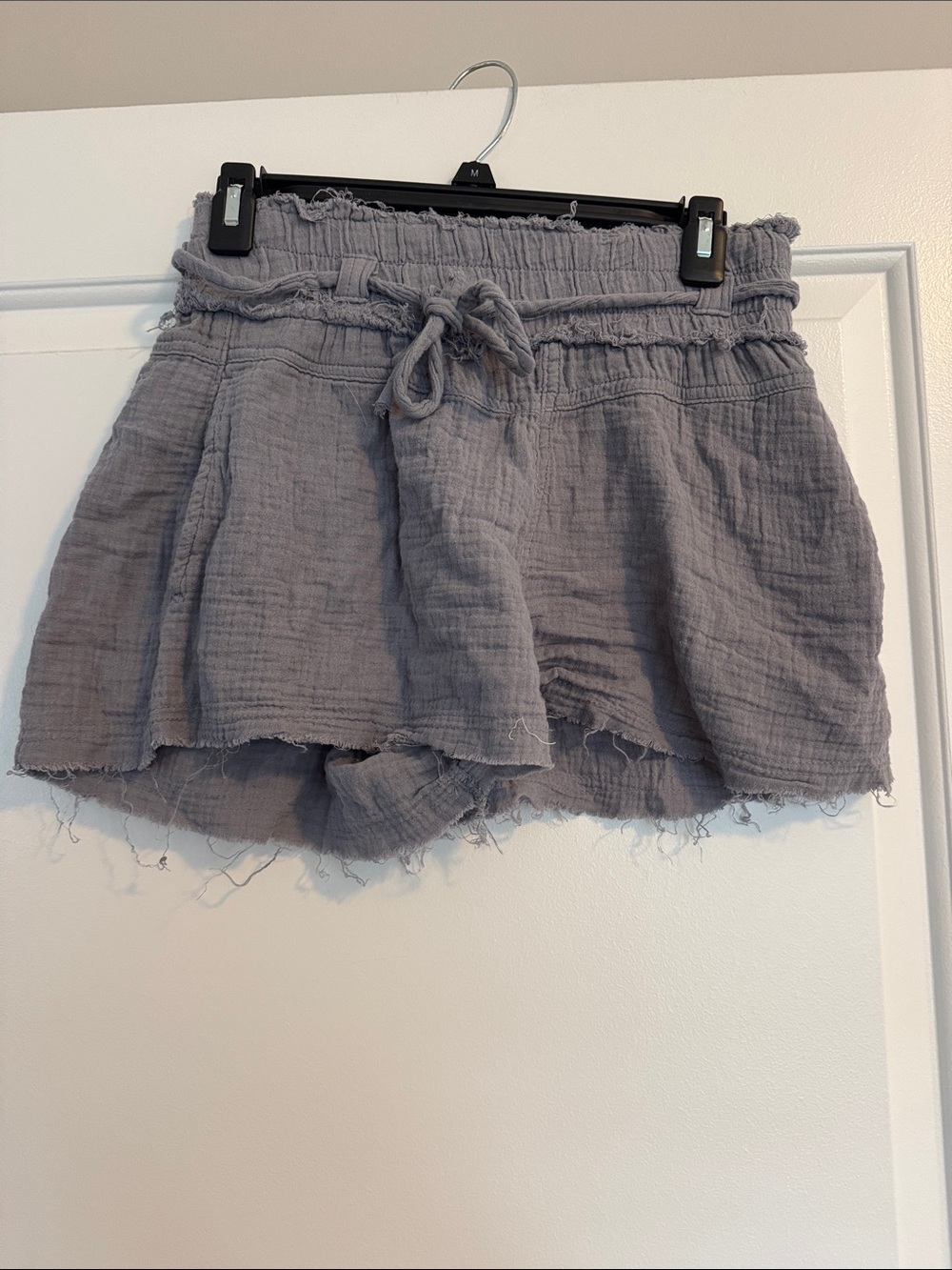 Rewash Gray High-Waist Drawstring Shorts